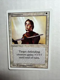 MTG Unlimited Righteousness LP 1993 - Image 1