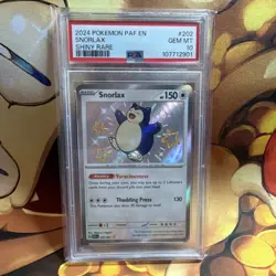 Pokemon Snorlax 202/091 SV: Paldean Fates Shiny Rare Holo 2024 150 HP PSA 10 - Image 1