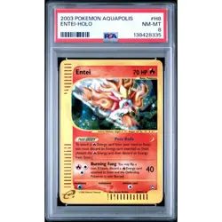 Pokemon Entei Aquapolis Holo Rare H8/H32 PSA 8 - Image 1