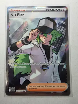 N's Plan 163/086 NM – Ultra Rare Holo – 2025 Pokemon TCG S&V Black Bolt - Image 1