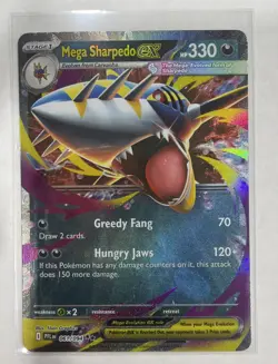 Mega Sharpedo ex 61/94: Phantasmal Flames Pokemon TCG Near Mint - Image 1