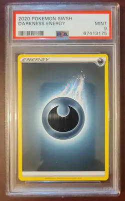 PSA 9 MINT POKEMON 2020 Sword & Shield Base Darkness Energy - Image 1