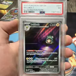 Pokemon Bellibolt 201/197 SV03 Obsidian Flames Illustration Rare Holo PSA 7 - Image 1