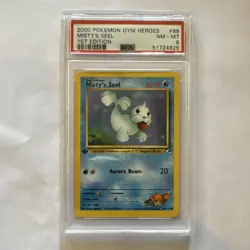 Pokemon Misty's Seel 88/132 Gym Heroes 1st Edition PSA 8 Regular English - Image 1