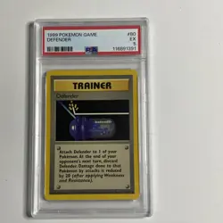 1999 POKEMON BASE SET UNLIMITED #80 DEFENDER EX PSA 5 - Image 2