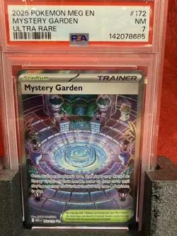 2025 Pokemon Mega Evolution Mystery Garden #172 Ultra Rare PSA 7 - Image 1