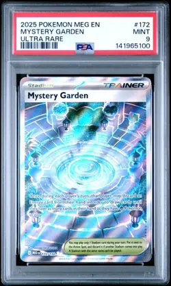 2025 Pokemon MEG EN-Mega Evolutions #172 Mystery Garden UR PSA 9 - Image 1