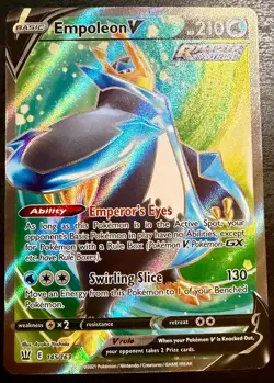 Empoleon V 145/163 Full Art Ultra Rare Battle Styles Pokemon Near Mint NM - Image 1