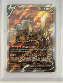 2023 POKEMON SWORD & SHIELD CROWN ZENITH #GG36 FULL ART ENTEI V PSA 10 - Image 3