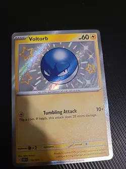 Voltorb 133/091 - Paldean Fates Shiny Holo Rare Pokemon TCG S&V NM - Image 1