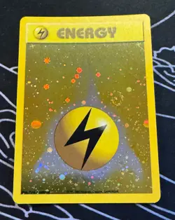 Lightning Energy (WotC 2002 League Promo) Pokemon TCG Holo Swirl SOLD AS IS - Image 1