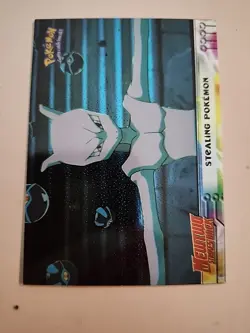 Topps Pokemon The First Movie Textured Holo Foil #27 Stealing Pokemon Mewtwo NM - Image 2