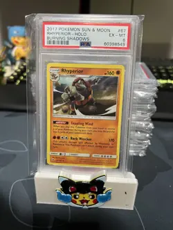 PSA 6 Pokemon Rhyperior 67/147 - Non Holo - Exclusive - Burning Shadows - NM/M - Image 1