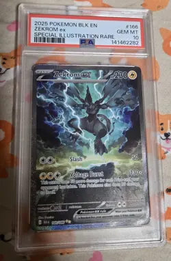 Zekrom EX Special Illustration #166/086 Pokemon SV Black Bolt Psa Graded 10 - Image 1