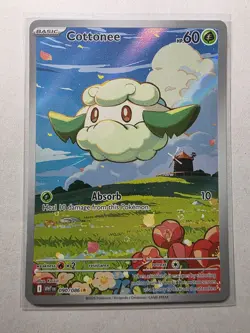 Cottonee 090/086 NM – Illustration Rare Holo – 2025 Pokemon TCG S&V White Flare - Image 1