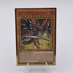 YUGIOH Gold Rare Red-Eyes Darkness Metal Dragon MGED-EN009 1st Edition - Image 1