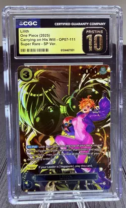 2025 One Piece Lilith (SP) - OP07-111 Carrying On His Will - CGC PRISTINE 10 - Image 1