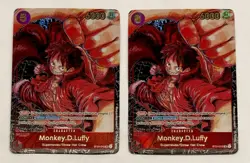One Piece Monkey D Luffy ST01-012 Alt Art OP-05 English Oda Gold Foil (2x) Cards - Image 1