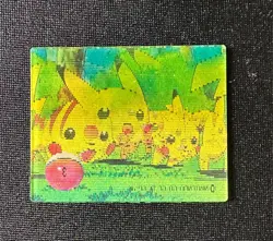 Pokemon Japanese Meiji Super Change Lenticular 3D Card #3 Pikachu - Image 2