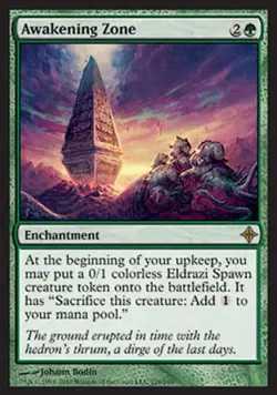 Awakening Zone -Foil Light Play MTG Rise of the Eldrazi - Image 1