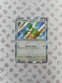 Pokemon TCG Doduo Scarlet & Violet Paldean Fates Holo Shiny Rare Card 199/091 - Image 1
