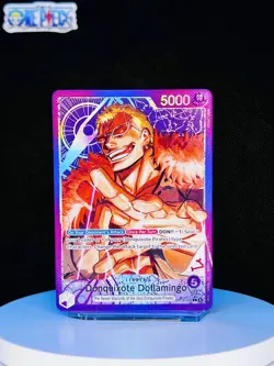 One Piece Card Game 🏴‍☠OP14-060 DONQUIXOTE DOFLAMINGO "L" LP Alt Art Foil ENG - Image 1
