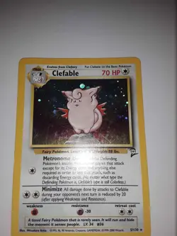 Pokemon Card - Clefable Base Set 2 5/130 Holo Rare - Image 1
