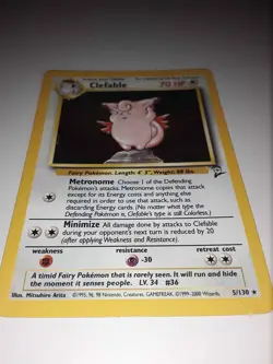 Pokemon Card - Clefable Base Set 2 5/130 Holo Rare - Image 4