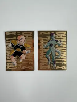 Dragon Ball Z Krillin & Frieza Gold Foil Card 1999 Artbox JPP/AMADA Rare DBZ - Image 1
