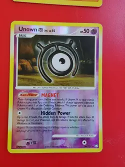 Crabrawler 7/12 Holo Pokemon Card Unown “M” 66/123 Mysterious Treasure - Image 2
