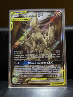 Pokemon Arceus & Dialga & Palkia GX Full Art Ultra Rare Holo Card 221/236 - Image 1