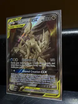 Pokemon Arceus & Dialga & Palkia GX Full Art Ultra Rare Holo Card 221/236 - Image 3