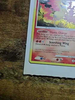 Pokemon TCG Moltres Holo Rare Card 10/100 Majestic Dawn 2008 BLEED LP/MP - Image 3