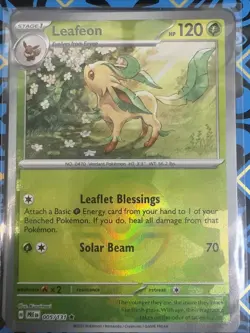 Pokemon TCG Prismatic Evolutions Leafeon Pokeball 005/131 English - Image 1