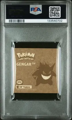 1999 Pokemon Stickers Gengar Series 1 Rare Gold Stickers PSA 7 - Image 2