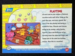 1999 Topps Pokemon Movie Edition #57 Playtime Rainbow Foil 1st Print - Image 2