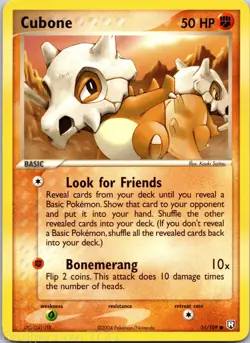 Cubone 51/109 Common Team Rocket Returns Pokemon NM - Image 1