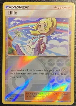 Lillie Reverse Holo 125/156 Pokemon TCG S&M Ultra Prism Reverse Holo Trainer NM - Image 1