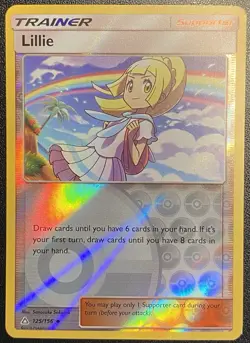 Lillie Reverse Holo 125/156 Pokemon TCG S&M Ultra Prism Reverse Holo Trainer NM - Image 2