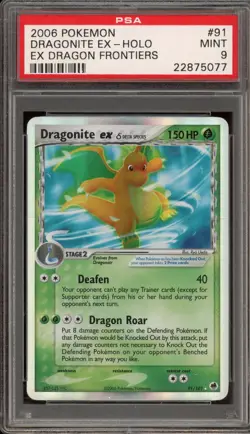 Pokemon Dragonite ex EX Dragon Frontiers Holo Ultra Rare #91 PSA 9 Mint - Image 1