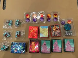 Lot Of Pokemon Sleeves Dice and Tokens, + One Deck Box * Accessories Collection - Image 1