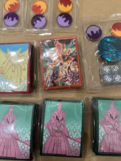Lot Of Pokemon Sleeves Dice and Tokens, + One Deck Box * Accessories Collection - Image 3