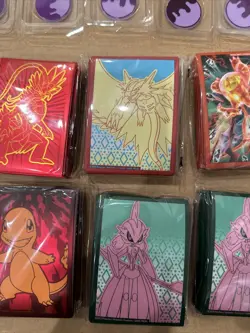 Lot Of Pokemon Sleeves Dice and Tokens, + One Deck Box * Accessories Collection - Image 4