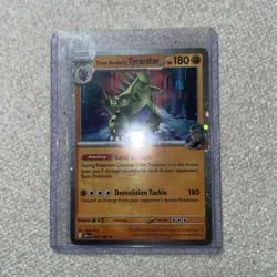 2025 Pokemon Team Rocket's Tyranitar 096/182 Destined Rivals Cosmos Holo - Image 1