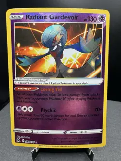 Pokemon TCG SWSH Lost Origin Radiant Gardevoir 069/196 Ultra Rare Holo NM - Image 1