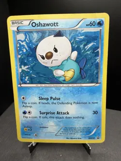 Pokemon TCG Black & White Oshawott BW08 Black Star Promo HP/Crease - Image 1