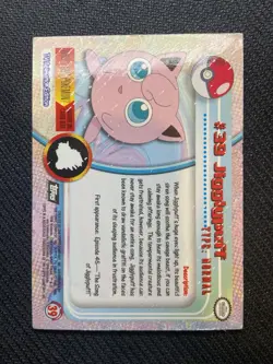 Jigglypuff #39 Topps Chrome Series 1 Pokemon English Base Chrome Holo 2000 - Image 2