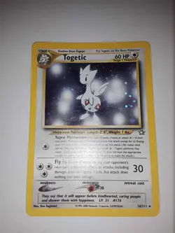 Togetic 16/111 Pokemon TCG 2000 Neo Genesis Unlimited Holo Rare NM - Image 1