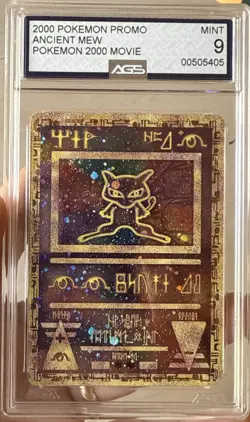2000 Pokemon Movie Promo Ancient Mew Holo Double Swirl - Grade 9 AI - AGS Slab - Image 1