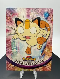 Meowth #52 - 1999 Topps Pokemon TV Animation Edition Series 1 Red Label - Image 1